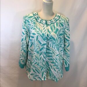 JM Collection Linen Lined Blazer Jacket